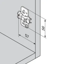 Cerniera 3D con eccentrico BLUM