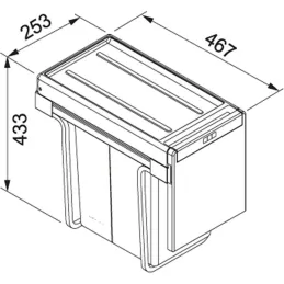 Cestino estraibile FRANKE CUBE 30-