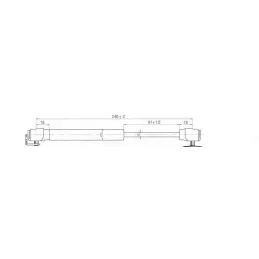 Pistone a gas sollevabile da 248 mm / Grigio