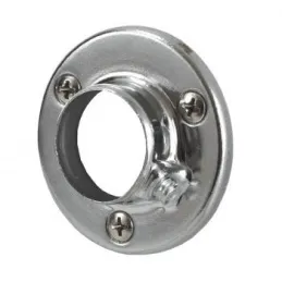 Terminale per bastone appendiabiti - rotondo / Cromo lucido