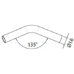 Angolo a 135° per barra appendiabiti