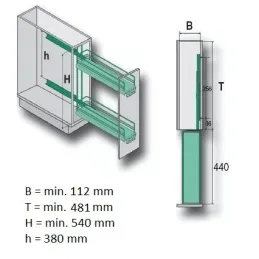 Cestello ad estrazione totale 15-3D antracite