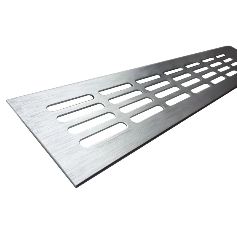 Griglia di ventilazione in alluminio spazzolato da 100 mm