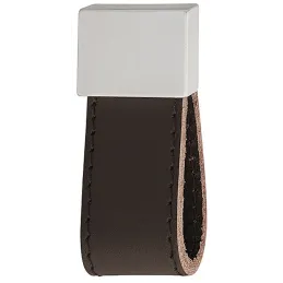 Manopola DALVIK / alluminio-pelle marrone scuro