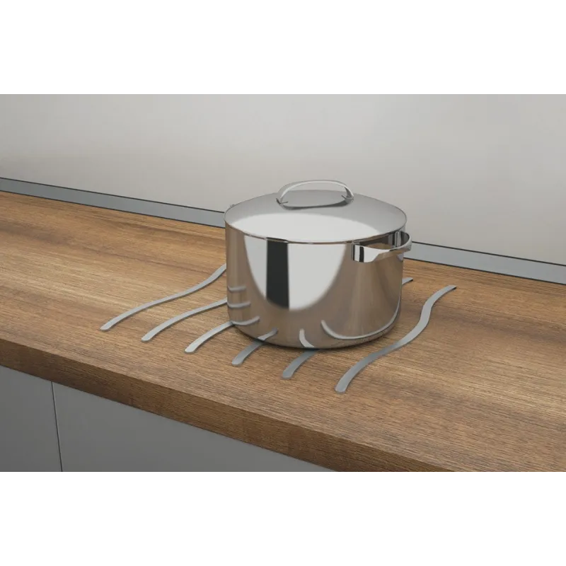 Asta adesiva curva di base / set da 6 pezzi in acciaio inox