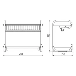 Scolapiatti A04 cromato