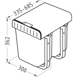 Cestino Aladin 2 x 8 l