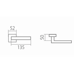 Maniglia in acciaio inox VISION H / Nero opaco