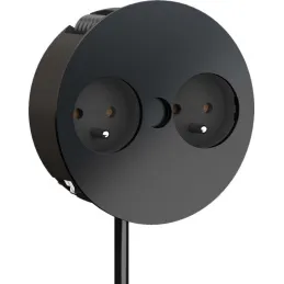 Presa elettrica Twister / Nera