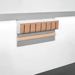 Mensola sospesa per coltelli in legno / Grigio titanio