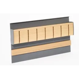 Mensola sospesa per coltelli in legno / Grigio titanio