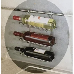 Mensola sospesa per bottiglie / Cromo
