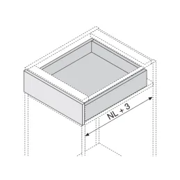 Cassetto ad estrazione totale MOVENTO TIP-ON BLUMOTION con maniglie / 70 kg