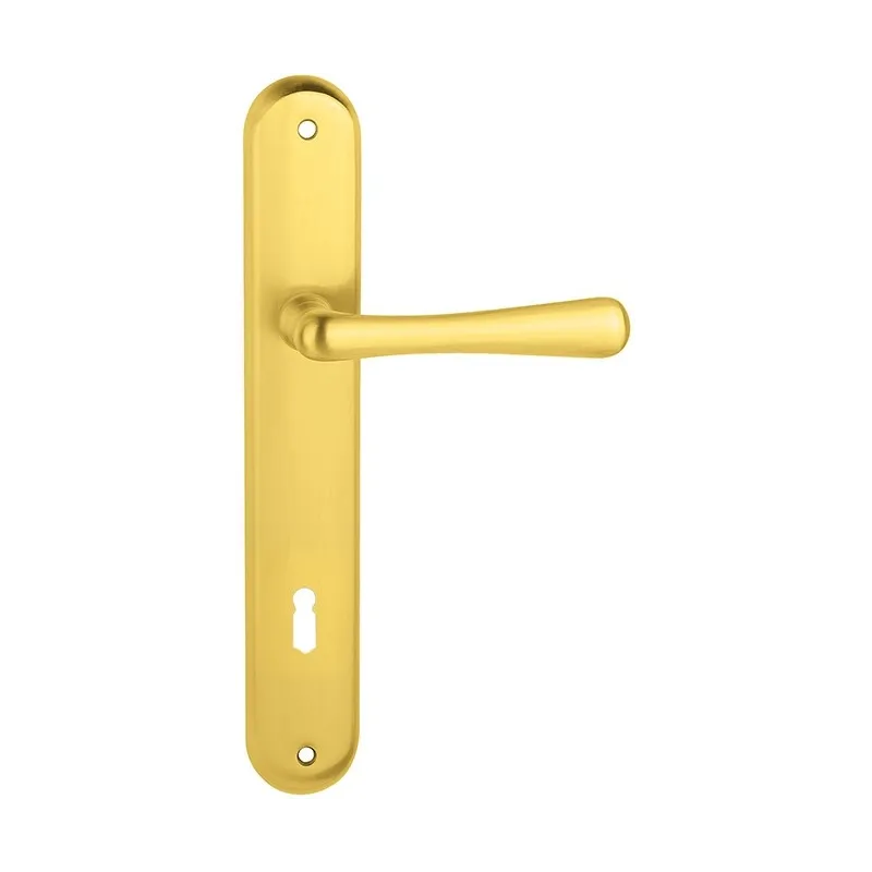 Maniglia su placca ELEGANT / Ottone opaco verniciato