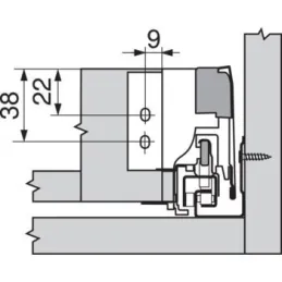 Portaschienale per Tandembox "N" / Grigio