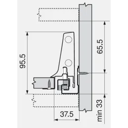 Sponda laterale Tandembox Antaro “M” 83,6 mm / Bianco