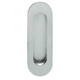 Maniglia conchiglia ovale piena per porta scorrevole / Acciaio inox