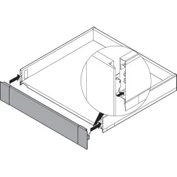 Supporto frontale LEGRABOX per cassetto interno "M" / Grigio