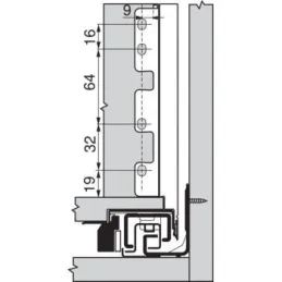 Sponda laterale LEGRABOX "C" 177 mm / Bianca
