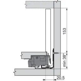 Sponda laterale LEGRABOX "C" 177 mm / Bianca