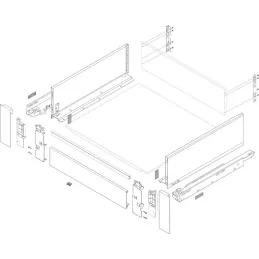Supporto frontale LEGRABOX per cassetto interno con ringhiera “C” / Bianco