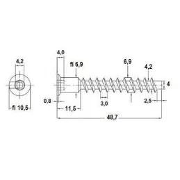 Confermat 7x70 zincato / 100 pezzi