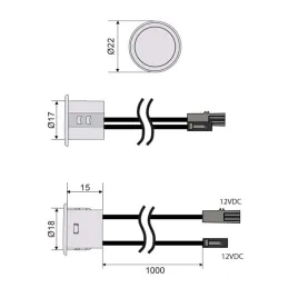 Interruttore touch con dimmer (nero)