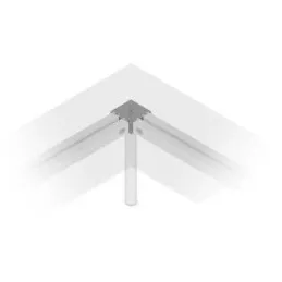 Piastra portante Desk Bar 90° / grigia