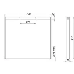 Gamba per struttura da tavolo Frame Q 800 / grigio