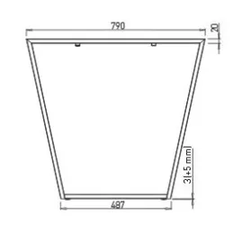 Gamba per struttura da tavolo U-LEG / grigio