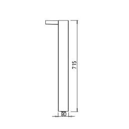 Gamba per struttura da tavolo U-LEG / grigio