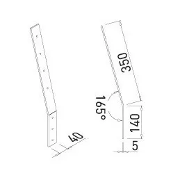 Supporto per schienale SILK / grigio