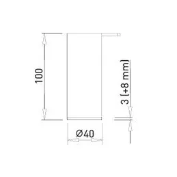 Piedino per mobili OPTIC 40 / grigio