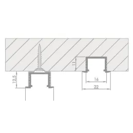 Profilo in alluminio LL-05 per illuminazione a LED con copertura