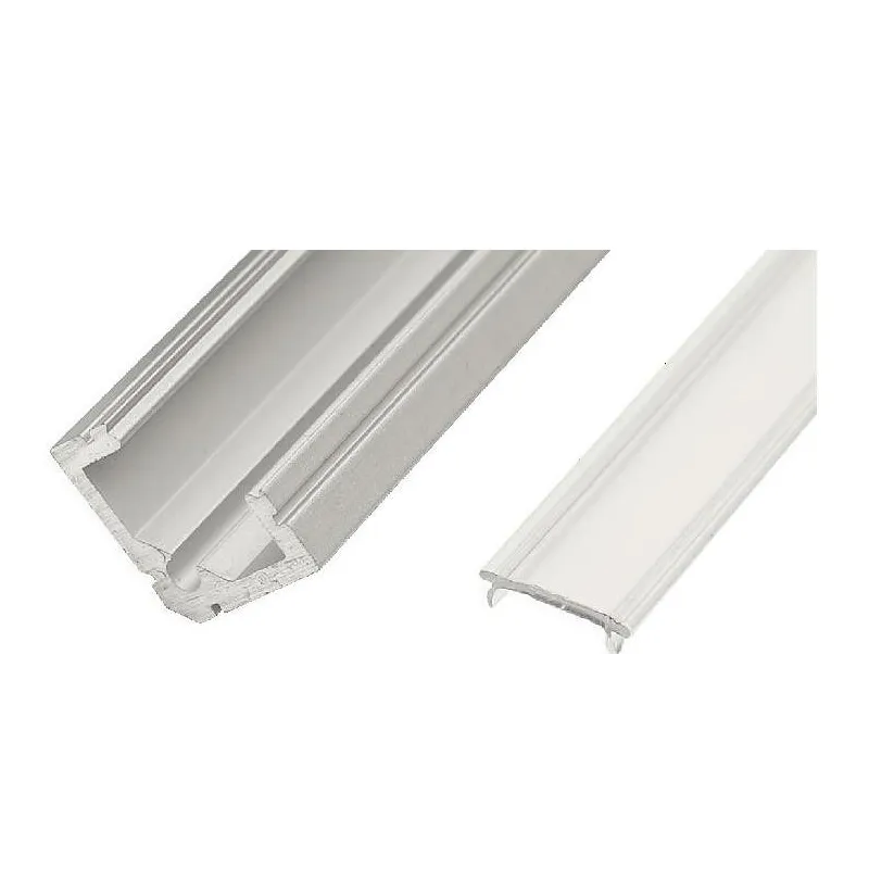 Profilo angolare in alluminio LL-07 per illuminazione a LED con copertura