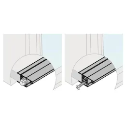 Profilo in alluminio angolare LL-08 per illuminazione LED con copertura