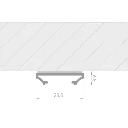 Profilo in alluminio LL-15 per illuminazione a LED con copertura
