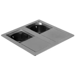 Presa elettrica VersaHit 2 x 230V FRENCH / Acciaio inox