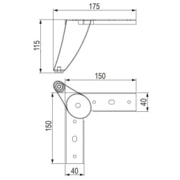 Piedino per mobili NN55 / Cromo lucido