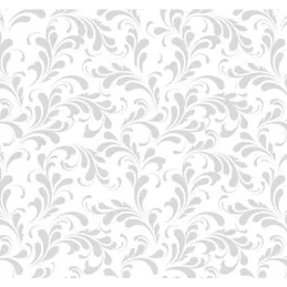 Schienale in vetro per piano cottura 600 mm / Motivo ornamentale argentato
