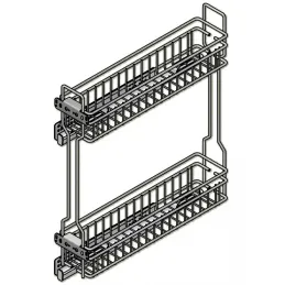Cestello estraibile con chiusura ammortizzata INOXA BLUM - 2110 / cromato