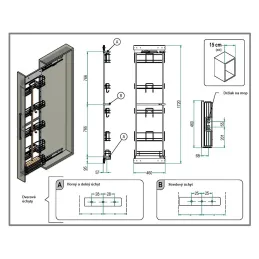 Espositore da banco per prodotti detergenti 841/R - 150 mm