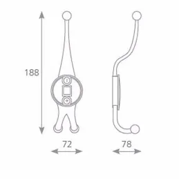 Appendiabiti rustico ANTIC / Ottone antico