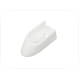 Terminale ovale per barra appendiabiti - PVC / Bianco