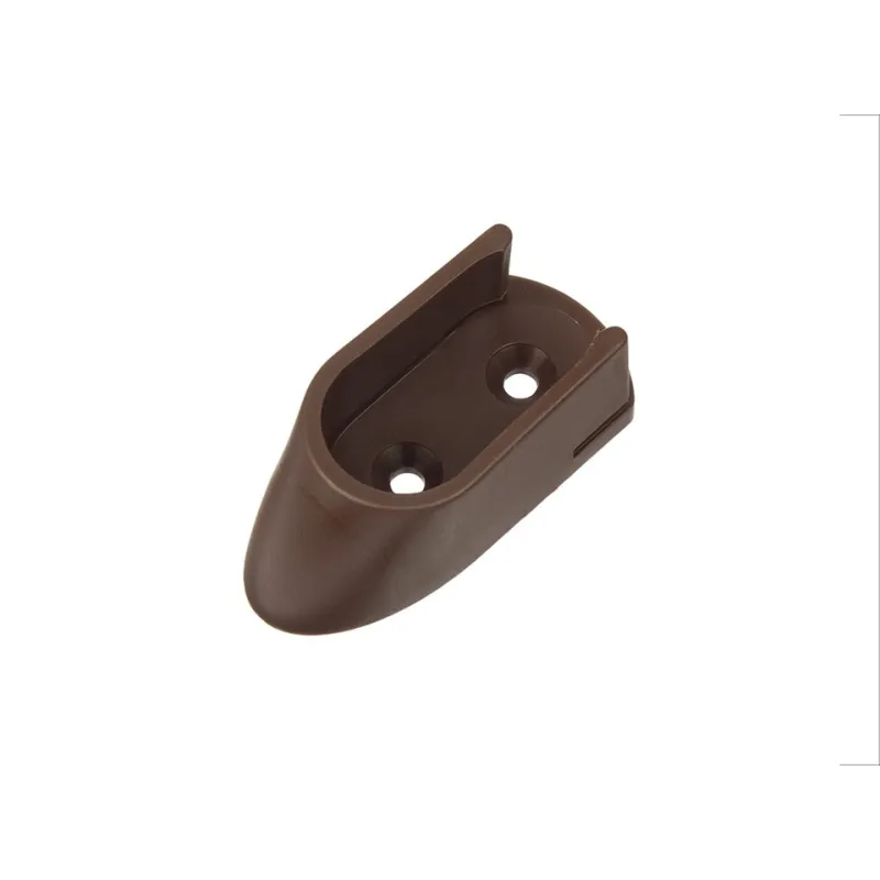 Terminale ovale per tubo appendiabiti – PVC / Marrone