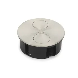 Presa elettrica Twister + USB / Acciaio inox