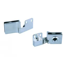 Cerniera per porta in vetro senza foratura - coppia / Cromo