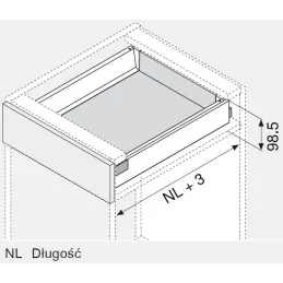 Box da cucina BLUM – Antarobox “M” TIP-ON BLUMOTION / Bianco