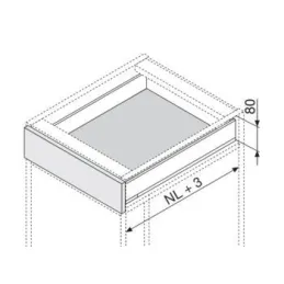 Box da cucina BLUM - Legrabox "M" / Nero