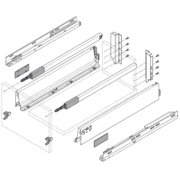 Box da cucina BLUM – Antarobox “C” 192 mm con ringhiera / Grigio
